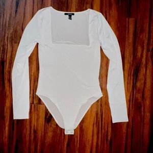 Forever 21 square neck long sleeve body suit